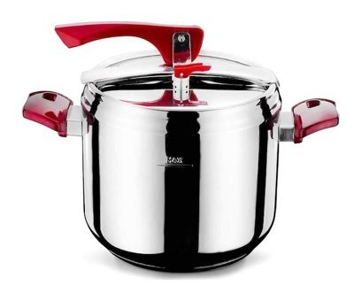 Ulutaş Uçe Düdüklü Kapak Paslanmaz Çelik 3.5 lt Düdüklü Tencere Kırmızı