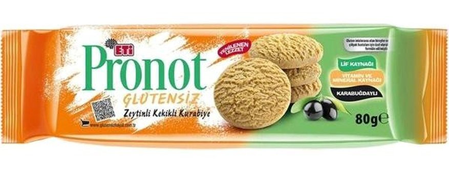 Eti Pronot Diyabetik Glutensiz Zeytinli 80 gr