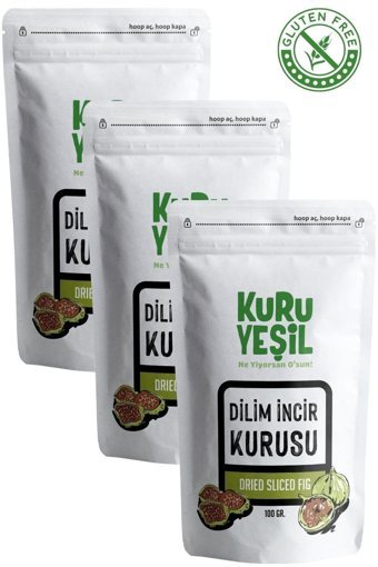 Kuru Yeşil Şekersiz İncir 3x300 gr