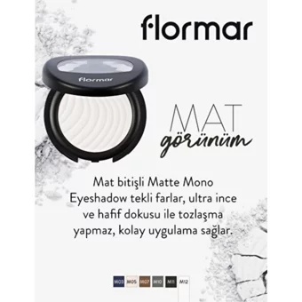 Flormar M12 Satin In White Toz Mat Tekli Far Beyaz