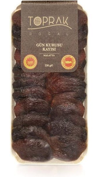 Toprak Doğal Organik Şekersiz Gün Kurusu Kayısı 250 gr