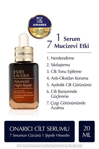 Estee Lauder Advanced Night Repair Canlandırıcı Kırışıklık Karşıtı Jel Yüz Serumu 20 ml