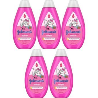 Johnson's Baby Işıldayan Parlaklık Konak Önleyici Göz Yakmayan Hipoalerjenik Yenidoğan Hassas Ciltler için Bebek Şampuanı 5x500 ml
