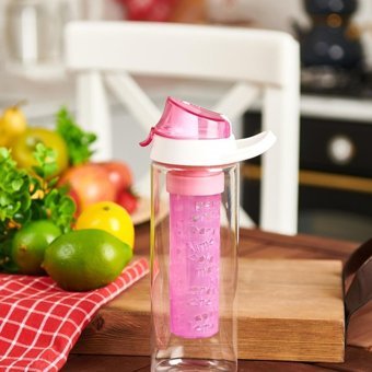 Herevin Pembe Plastik Günlük Yetişkin Matara 750 ml