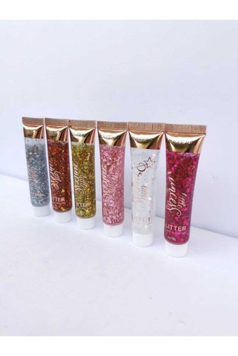 Roesia Rose Cosmetics Princess Jel Glitter Tekli Far Çok Renkli