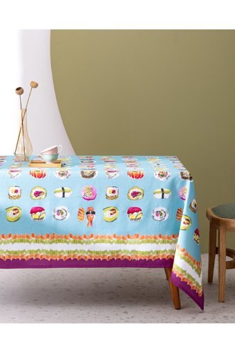 Madame Coco Paulina Pamuk-Polyester 150x250 cm Dertsiz Dikdörtgen Masa Örtüsü Renkli