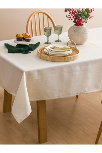 Lc Waikiki Polyester 150x250 cm Dikdörtgen Masa Örtüsü Krem