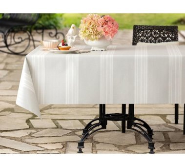 Madame Coco Raymond PVC 140x200 cm Dikdörtgen Masa Örtüsü Gri - Beyaz