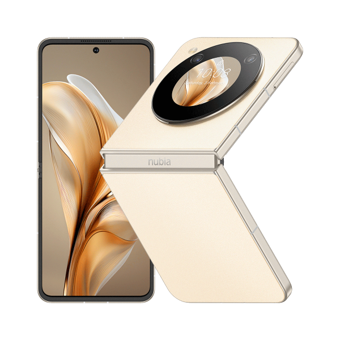 ZTE Nubia Flip 256 GB Hafıza 8 GB Ram 6.9 inç 50 MP Katlanabilir Çift Hatlı OLED Ekran Android Akıllı Cep Telefonu Altın
