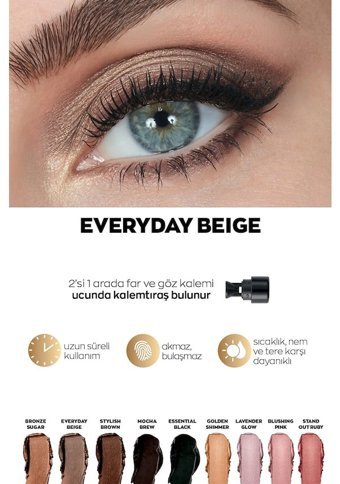 Avon Power Stay Everday Beige Toz Mat Stick Far Kahverengi