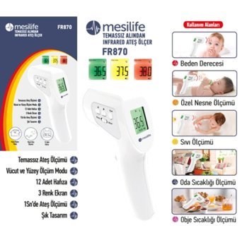Mesilife FR 870 Alından Dijital Tabanca Yetişkin-Çocuk Ateş Ölçer