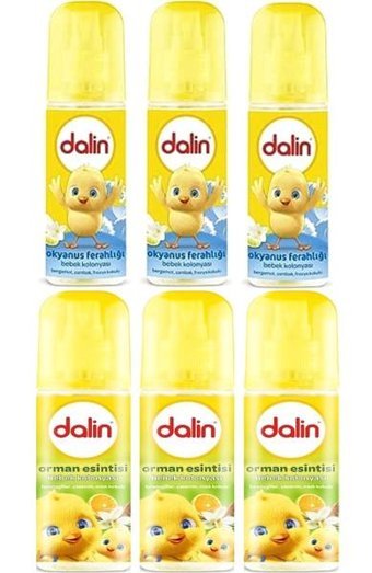 Dalin Okyanus Ferahlığı-Orman Esintisi Sprey Bebek Kolonyası 6x150 ml