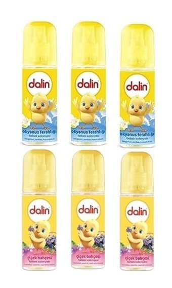 Dalin Çiçek Bahçesi-Okyanus Ferahlığı Sprey Bebek Kolonyası 6x150 ml