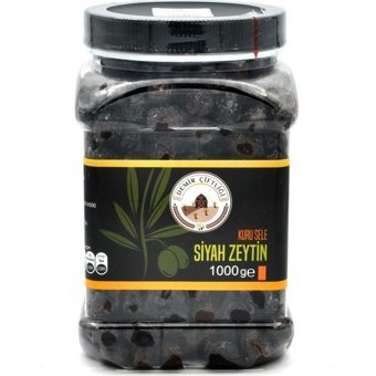 Demir Çiftliği Az Tuzlu Siyah Zeytin Kavanoz 1 kg