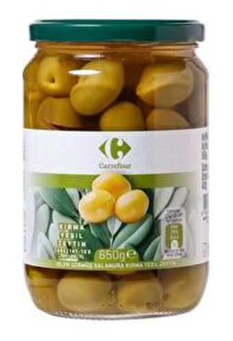 Carrefour Tuzlu Salamura Yeşil Zeytin Kavanoz 400 gr