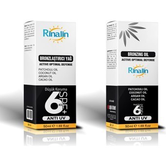 Rinalin Hindistan Cevizi Yağı Hızlı 6 Faktör Tüm Vücut İçin Bronzlaştırıcı Yağ 50 ml