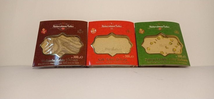 Abdurrahman Tatlıcı Antep Fıstıklı-Kakaolu-Sade Tahin Helva 3x300 gr