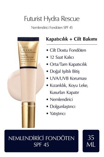 Estée Lauder Futurist Hydra Rescue 1N0 Krem Tüp Fondöten 35 ml