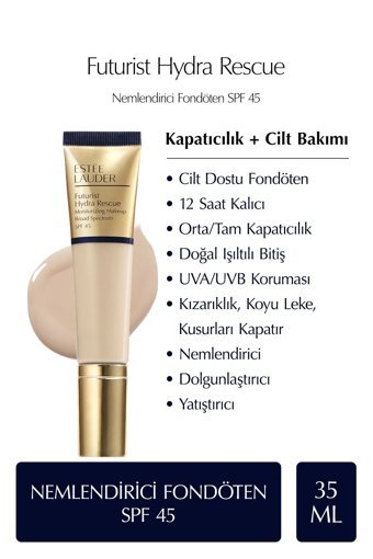 Estée Lauder Futurist Hydra Rescue 1W1 Bone Güneş Koruyuculu Krem Tüp Fondöten 35 ml