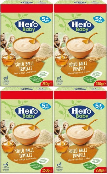 Hero Baby Tahıllı Ballı-İrmikli Kaşık Maması 250 gr
