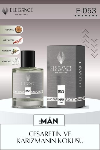 Elegance Vip Perfume E-053 EDP Odunsu-Oryantal-Vanilya Erkek Parfüm 50 ml