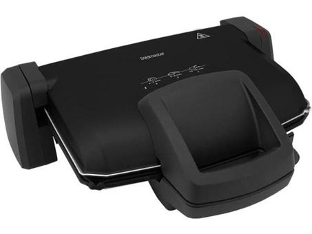 Goldmaster GM-7456S 6 Dilim Döküm Çıkartılabilir Plaka Çift Taraflı Siyah Izgaralı Mini Tost Makinesi