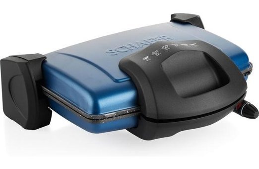 Schafer Grill Chef 6 Dilim Granit Çıkartılabilir Plaka Çift Taraflı Mavi Izgaralı Tost Makinesi