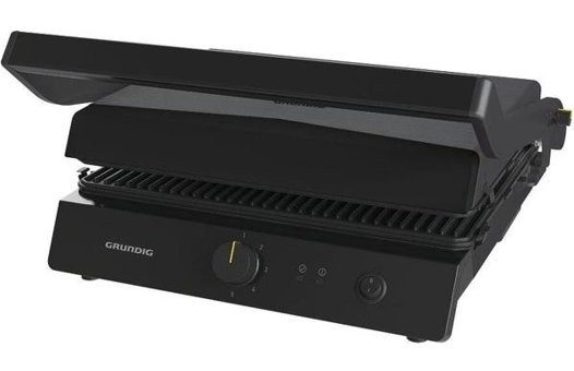 Grundig CG 7981 6 Dilim Alüminyum Çıkartılabilir Plaka Tek Yönlü Siyah Izgaralı Tost Makinesi