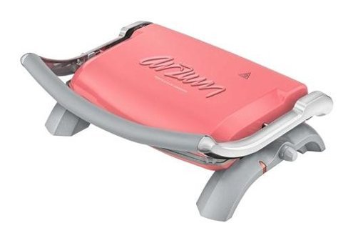 Arzum AR292 6 Dilim Granit Çıkartılabilir Plaka Çift Taraflı Pembe Izgaralı Mini Tost Makinesi