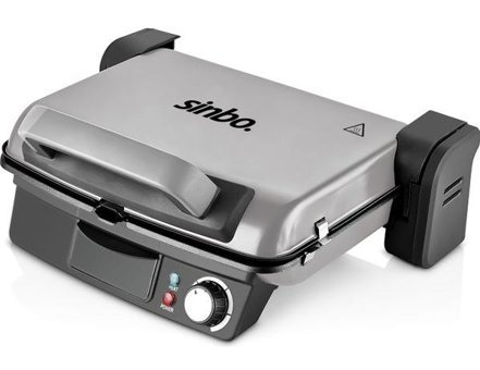 Sinbo SSM-2552 6 Dilim Teflon Çıkartılabilir Plaka Tek Yönlü Gri Izgaralı Tost Makinesi