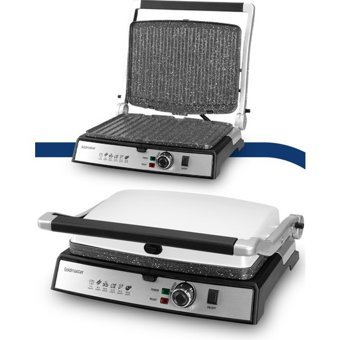Goldmaster Tostmix 6 Dilim Döküm Çıkartılabilir Plaka Tek Yönlü Beyaz Izgaralı Tost Makinesi