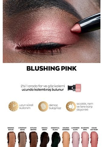 Avon Power Stay Blushing Pink Toz Mat Stick Far Pembe