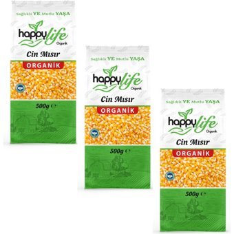 Happy Life Organik Organik Cin Mısır 3x500 gr