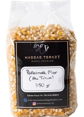 Hassas Terazi Doğal Ürünler Patlatmalık Ata Tohum Mısır 750 gr