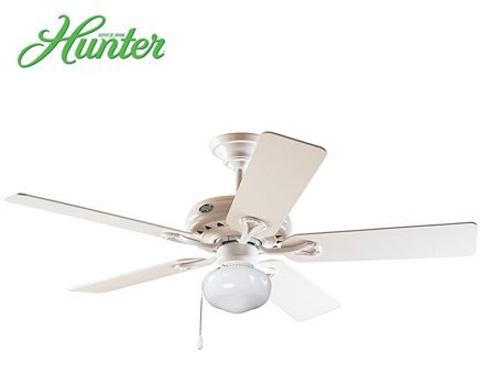 Hunter Savoy Işıklı 5 Kanatlı Beyaz Tavan Vantilatörü