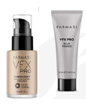 Farmasi Vfx Pro Camera Ready Fondöten Natural Beige 10 & Makyaj Bazı Makyaj Seti
