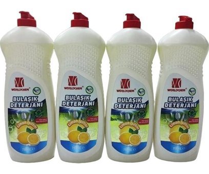 Worldchem Limon Kokulu Sıvı El Bulaşık Deterjanı 4x750 ml