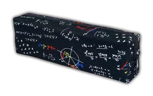 Skaer Apex Siyah Baskılı Kumaş Tek Gözlü Geometrik Dikdörtgen Cüzdan Kalemlik