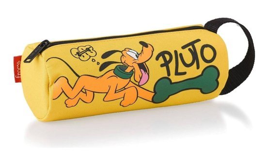 Frocx Sarı Baskılı Kumaş Tek Gözlü Pluto Silindir Cüzdan Kalemlik