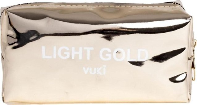 Vuki Vk-0117-03 Gold Şeffaf Kumaş Tek Gözlü Aynalı Dikdörtgen Cüzdan Kalemlik
