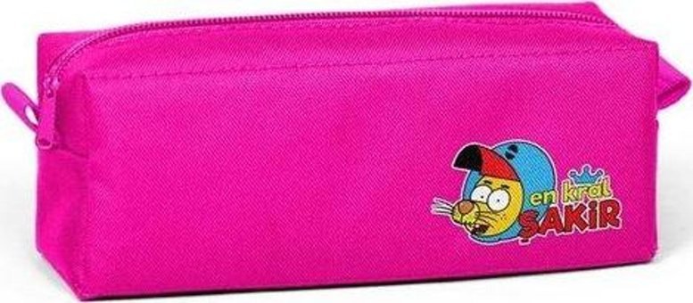 Coral High 32184 Pembe Baskılı Bez Tek Gözlü Kral Şakir Dikdörtgen Cüzdan Kalemlik
