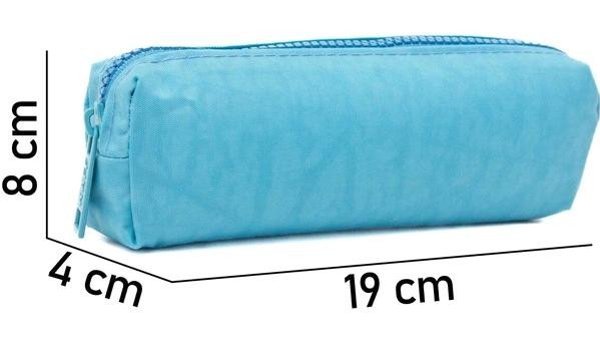 Nemo Bags Turkuaz Düz Kumaş Tek Gözlü Silindir Cüzdan Kalemlik