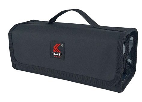Skaer Apex X-Case Siyah Düz Kumaş Bölmeli Katlanabilir 4 Gözlü Logolu Dikdörtgen Çanta Kalemlik