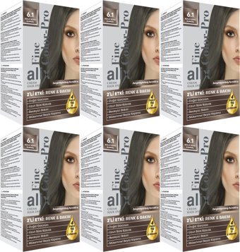Alix Fine Color Pro Küllü Koyu Kumral 6.1 Krem Saç Boyası 6x50 ml