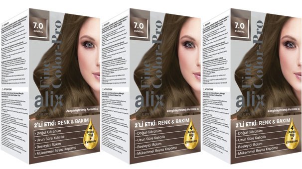 Alix Fine Color Pro Kumral 7.0 Krem Saç Boyası 3x50 ml