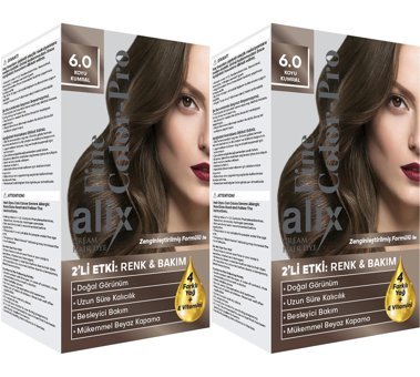 Alix Fine Color Pro Koyu Kumral 6.0 Krem Saç Boyası 2x50 ml