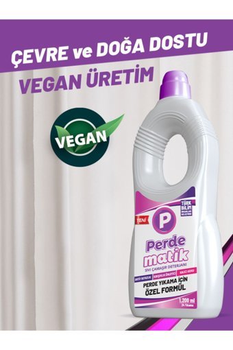 Perdematik Dantel Ve Hassas Kumaşlar Tüm Renkler İçin 24 Yıkama Sıvı Deterjan 1.2 lt