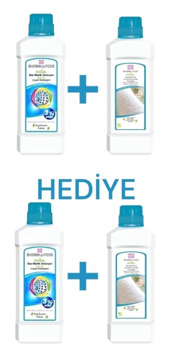 Biobellinda Doğal ve Ultra Konsantre Tüm Renkler İçin 84 Yıkama Sıvı Deterjan 4x700 ml