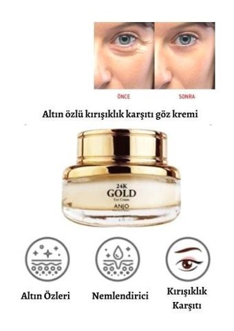 Anjo Professional 24K Gold Tüm Ciltler İçin Göz Çevresi Kremi Kavanoz 30 gr