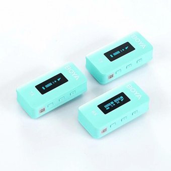 Boya BY-XM6-K2G 3.5 mm Kablosuz Profesyonel Yeşil Yaka Mikrofonu